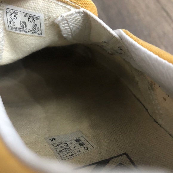 Vans Yellow Checked Slip On Mens 6.5 Womens 8 - Picture 7 of 7